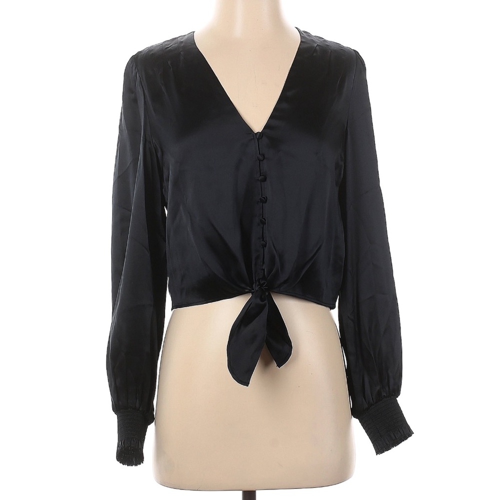 Cami NYC Black Button Down Silk Blouse